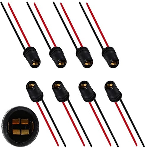 Greluma 8 Stück T10 W5W 194 LED Lampenfassungen Vorverdrahteter Kabelbaum Stecker Adapter für Auto LKW Motorrad