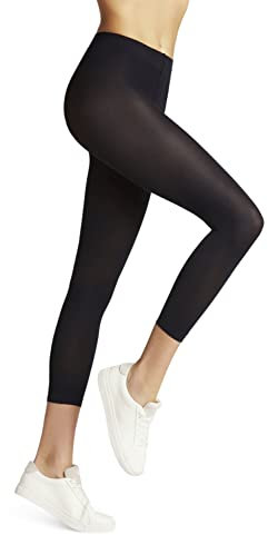 FALKE Damen Leggings Pure Matt 50 DEN Capri W Le halb-blickdicht einfarbig 1 Stück, Blau Marine 6179, M-L