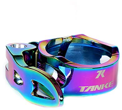 WLDOCA Fahrrad-Schnellspanner-Sattelstützenklemme 31,8/34,9 mm Sattelstützenklemme MTB Rennrad Sattelrohrhalterung Clip Rainbow Cycling Parts,A,34.9mm