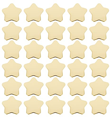 Evarbuild 30Pcs Star Shaped Paper Plates Gold Disposable Plate Dinnerware Plate for Supplies, Gold