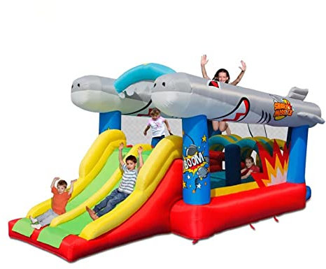 Decorsure Inflatable Bouncy Castle With Dual Slide, Inflatable Trampoline Jumping Castle Bouncer Indoor Outdoor Jumper Playground For Kids