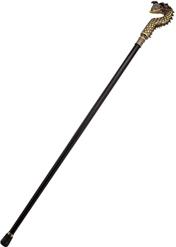 Deiters Gehstock Drache Gold mit Kristall