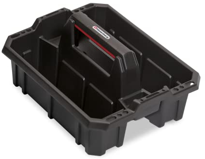 Handyman Caddy Tray Box Housekeeping Cleaners Tote Tray Basket with Handle Carry Grips - Under Sink Kitchen Storage Caddy for Cleaning Products Cleaners Carrier Tool Organiser (Basic 40cm x 30cm)