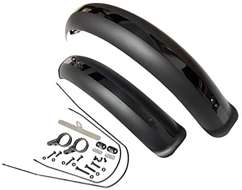 Amagogo Fahrrad-Schutzblech vorne hinten Set Ersatz-Schutzblech für 26-Zoll-Mountainbikes, Schwarz
