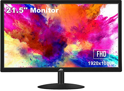 Kenowa PC Monitor 21.5 Zoll Business Computer Bildschirm Gaming Monitor FHD 1920x1080P 75Hz, 3ms Reaktionszeit mit HDMI & VGA Anschlüsse für Laptop/Xbox/PS3/PS4