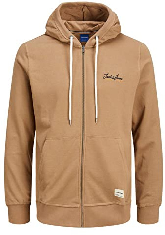 Jack & Jones Tons Sweat à capuche zippé œil de tigre (taille XL), Œil de tigre., XL