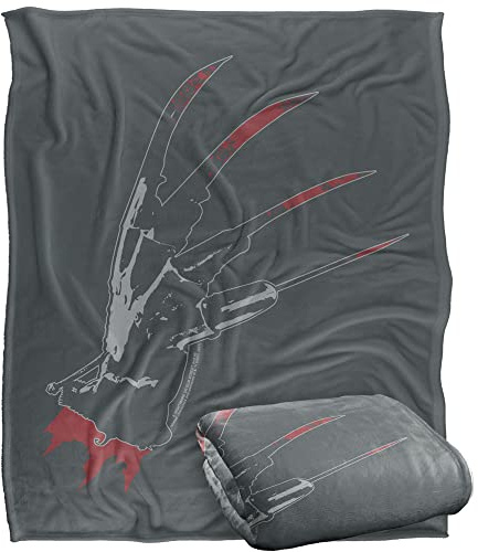 Superweiche Kuscheldecke NIGHTMARE ON ELM STREET, seidig, 152 x 127 cm