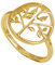 LES POULETTES BIJOUX - Bague Plaqué Or Arbre de Vie - taille 56