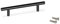 EMUCA - Tiradores para muebles, intereje 192 mm, L 256mm, Acero inoxidable hueco, Pintado negro, 10 ud.
