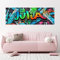 tjapalo® pkvr29x Graffiti Bild Poster mit Namen Mädchen Wandbild für jugendliche Geschenk Teenager Mädchen personalisiert Kinderzimmer Wandbild Graffiti name, Größen Name: B58xH20cm