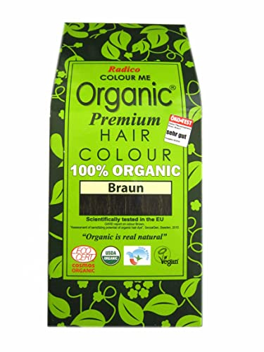 Radico Colour Me | Organic Pflanzenhaarfarbe | Braun | Aus ayurvedischen Kräutern | Frei von Amoniak & Wasserstoffperoxid | Auch für graues Haar | 500 g