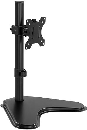 KKTONER Support Écran PC 13-32 Support Moniteur Bureau Autoportant– Pied en Métal Stable – Hauteur Réglable – Pivotant & Inclinable – Compatible VESA 75x75 / 100x100 Noir