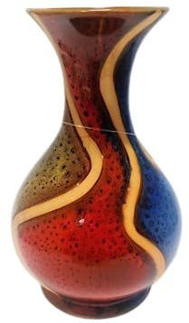 Anfora ceramica decorata diametro 12cm altezza 20cm