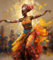 Ccfqiangtie DIY Peinture à l'huile Numéros Toile,Art abstrait fille africaine danseuse,Peinture numéro Kit pour Adultes et Enfants Débutant,Décoration d'intérieur,40x50cm