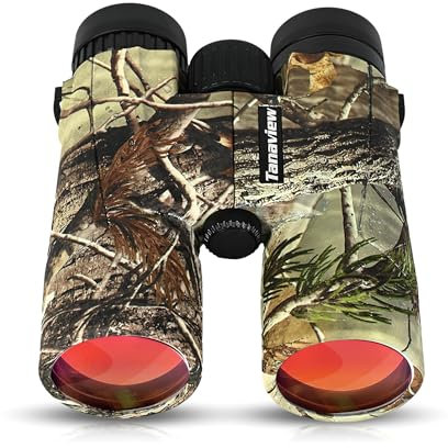 10X42 Compact Binoculars for Adults - Long Distance, High Powered Binoculars with Travel Case - Extra Bright Light & Large Field of View - Lightweight, Water & Fog Proof, Hunting, Bird Watching