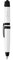 Lanxivi Majohn A3 White Fountain Pen Black Trim Retractable Extra Fine Nib, Press and Twist Style Pen with Converter Case Set