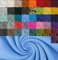 Wintersweat Meterware Uni - Sweatshirt Stoff meliert - Baumwoll Sweat zweifarbig - weicher Stoff für Pullover/Hoodies - ÖkoTex 100 *Ab 50cm, Farbe: 002 hellblau