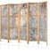 murando - Paravent Innen Raumteiler Holz Bäume 225x172 cm 5-teilig Japanische Trennwand Raumtrenner Room Divider Mobiler Sichtschutz Spanische Wand Raum Abtrennung Botanik Natur Winter b-C-10084-bh-a