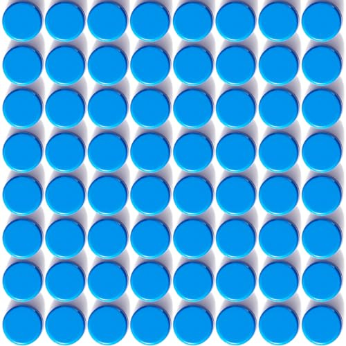 ZDZBLX Magnete für Magnettafel, 80 Stück Mini Magnete Klein, Kühlschrankmagnete, Whiteboard Magnet Stark Rund Bunt Tafelmagnete, Magneten für Schule, Pinnwand, Klassenzimmer, Büro, Kühlschrank (Blau)