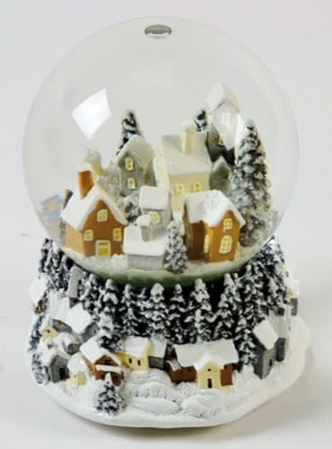 Musicboxworld MMM GmbH, 64041 Spieluhr - Weiße Stadt in Einer Schneekugel spielt eine winterliche Melodie