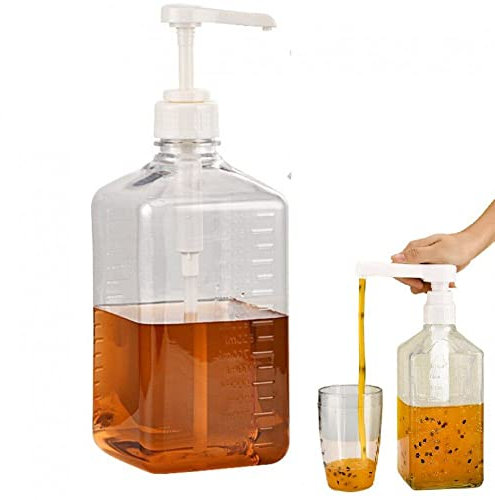 Bouteilles À Presser De Fructose De 1600ml, Distributeur D'huile d'olive, Bouteille De Sauce avec Pompe 10cc, Distributeur De Sirop De Café