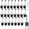 Liquor Bottle Pourers for Spirits 24 Pack Stainless Steel Freeflow Drink Speed Pourer Wine Olive Oil Bottle Pourers Tapered Spout with Rubber Dust Caps (Silver)