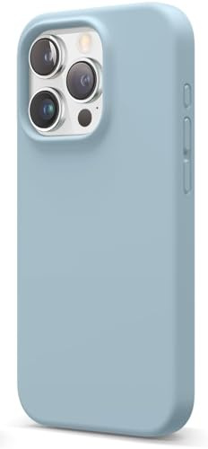 Generico Cover in Silicone Liquido Antiurto per iPhone 15 Pro, Protezione Completa 3 Strati, Fodera in Microfibra Morbida, Nero (Azzurro)