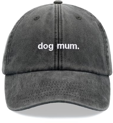 Dog Mum.Baseball Cap Vintage Washed Unisex Dad Hat Adjustable Dog Lady