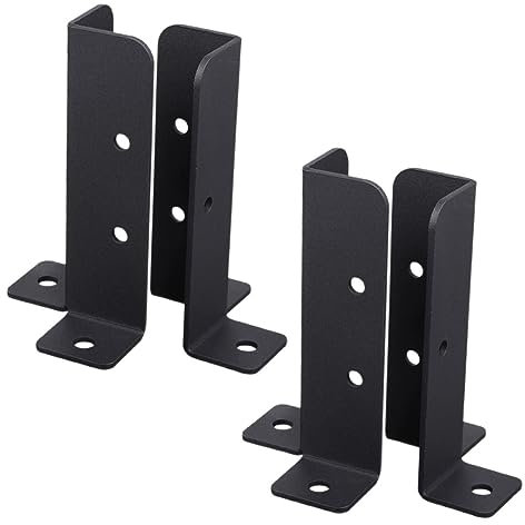 Yardwe Kit di Graffette da Giardino in Ferro Resistente Staffa di Base per Supporto Ringhiera Ponte