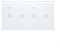Smart Dimmer Switch, Smart WiFi Switch Compatible For Tuya App, Touch Light Switch Panel, Voice Control/Remote Control, Digital Light Module With LED indicator, For Alexa Voice(white 4gang)