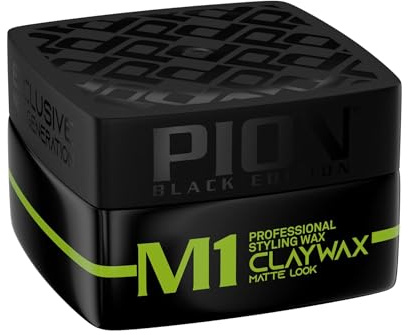 Pion Black Edition M1 Clay Professional Hair Styling Wax 175 ml - Professionelles Matte Clay Professionelles Haarstyling Wachs