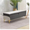 Faux Leather Upholstered Storage Bench for Bedroom Living Room Entryway Rectangular Accent Bench with End of Bed Storage Cream (60CM)