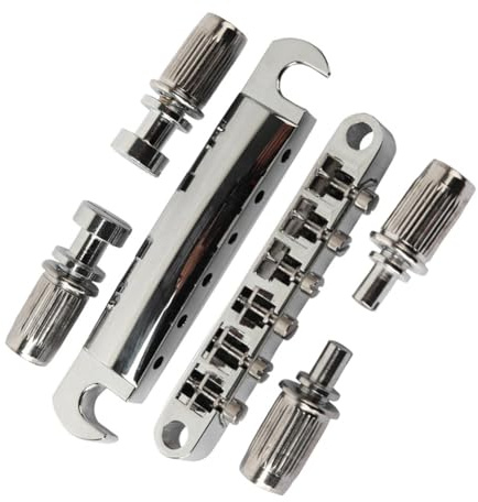 Janasiba Puente de Guitarra LP de 6 Cuerdas para Guitarra Eléctrica, Repuesto de Primera Calidad, Color Plateado