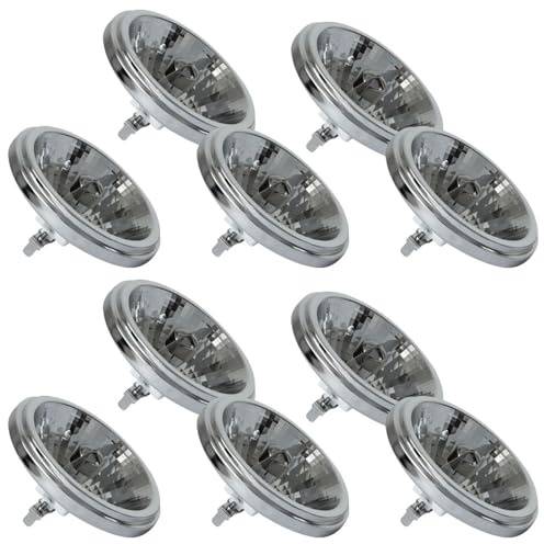 NCC-Licht 10 x Reflektor AR111 35W G53 12V warmweiß 2800K, dimmbar, Strahler mit 8° Abstrahlwinkel