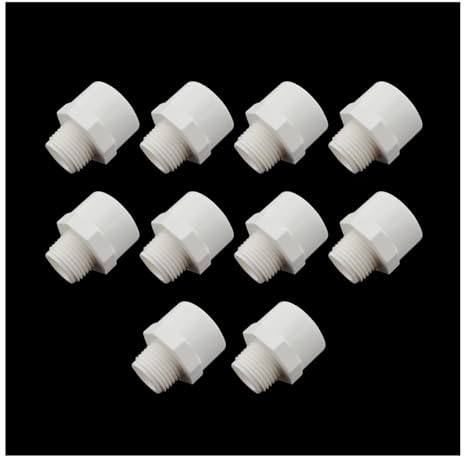 SQXBK 10PCS White PVC Pipe Fittings 37mm Plumbing Accessories for Irrigation Underground Sprinkler Systems Outdoor Applications