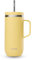 QWETCH - Cold Cup 600ml avec Poignée et Paille - 24h Glacé & 12h Froid - Citron - Gourde Isotherme en Inox, Tasse Thermo Café