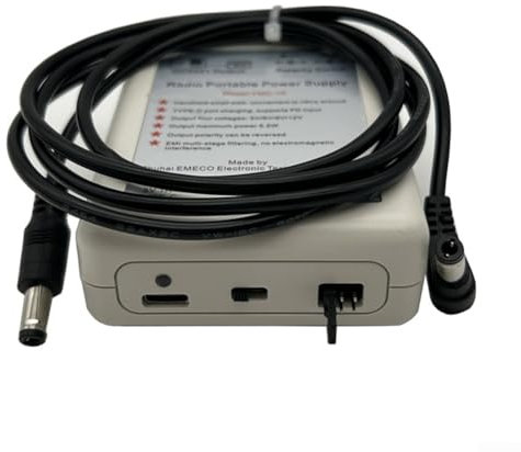Fuente de alimentación externa para radios con fácil selección de voltaje y diseño portátil