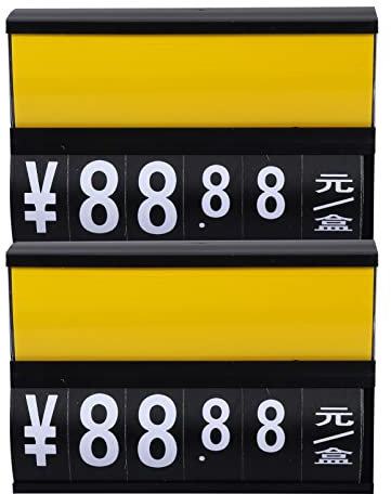 jojofuny 2 Stück Preisetiketten für Obst und Gemüse Kombinierte Preisschilder für Supermarkt Abwischbar und Leicht Tragbar für Präsentation von Lebensmitteln