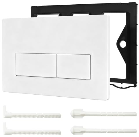 Drückerplatte WC Betätigungsplatte 2-MengenSpülung Ersatzplatte | Kompatibel mit GEBERIT SIGMA01 UP300/320 Ersatzplatte 115.770.11.5, Weiß