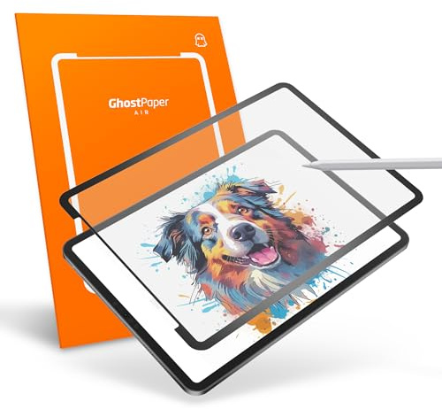 UPPERCASE GhostPaper Air Premium Detachable Paper Feel Writing Sketching Surface Screen Protector, Air-ttach Nano Suction Mounting, Compatible with 10.9 iPad 10th Gen (2022), iPad A16 (2025)