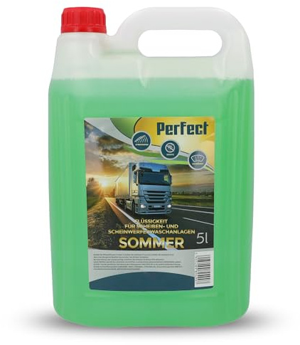 Scheibenreiniger Sommer 5L gebrauchsfertig mit Apfelduft Klare Sicht Insekten (1, 5 Liter)