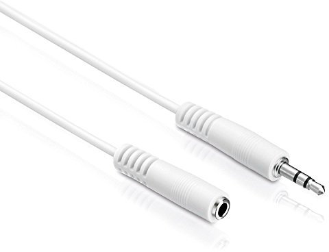 PerfectHD 10m Klinkenkabel Verlängerung 3,5mm | AUX Kabel | Audio Stereo Klinkenkabel | 3,5mm Stecker auf 3,5mm Buchse | Verlängerungskabel für Kopfhörer Smartphones Tablet Handy PC KFZ HiFi | Weiß