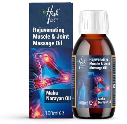Hesh Mahanarayan Oil Soothes Sore Muscles | Infused Turmeric Massage Oil for Healthy and Comfortable Joints | Muscle Pain Relief & Relaxing Massage Oil with Sesame & Ashwagandha Oil | 1 x 100 ML