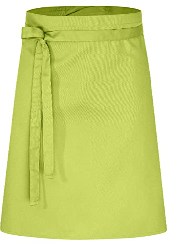 DESERMO Premium Vorbinder 60x80cm (LxB) - Hochwertige Profi-Schürze für Frau & Mann - Küchenschürze aus Baumwollmischung - Stoffgewicht 220g/m² (Apfelgrün)