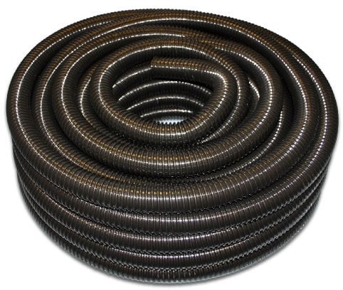 Tricoflex 40mm Corrugated Black PVC Flexible Pond Hose & Ducting - 30 Metre Length - Premium Brand
