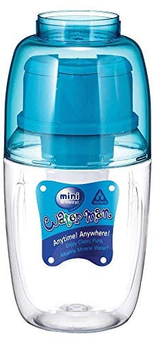 WATERMAN Biomineral Wasserfilter Mini von Waters Korea I Mobiler BPA-freier Trinkwasserfilter für basisches ionisiertes & mineralienreiches Trinkwasser I 600 ml I Alkalisches Wasser