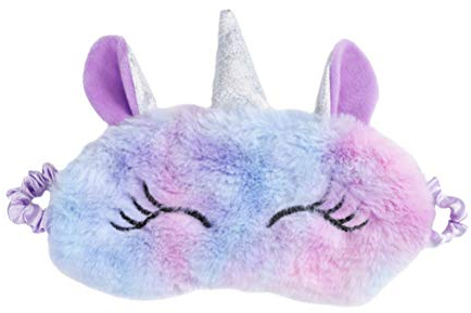 FENICAL Weicher Plüsch Einhorn Schlafmaske Augenabdeckung - Niedlicher Einhorn Schlaf Augenschirm für Kinder und Erwachsene Zuhause Reisen Schlafen - Violett