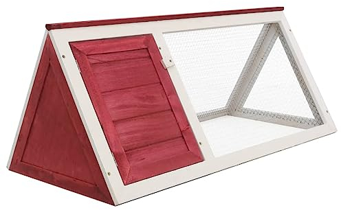 vidaXL Holz Kaninchenstall Rot Kleintierstall Hasenstall Käfig mit Freigehege