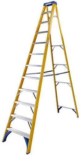 Werner S716 Fibreglass Stepladder 12 Tread Swingback 7161218