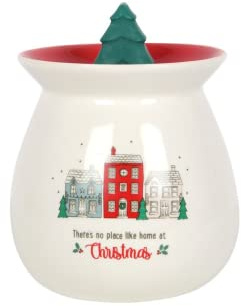Elegant White Ceramic No Place Like Home Wax Melt Burner Gift Set – 11cm x 10.5cm (1 Pc.) – Premium Design & Stylish Appeal – Ideal for Everyday Use